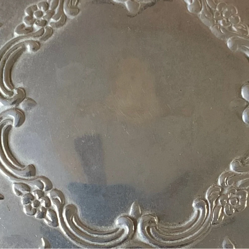Vintage Mirror In Silver Color Metal